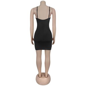 Mini abito Casual da donna aderente con strass pantaloncini con bretelle naturali ODM per feste di compleanno - Product Image 6