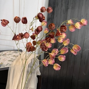 Fleur artificielle Mu Jinxi en soie, branche unique, effet pluie d'or, faite à la main, pour décoration de mariage et ornement d'intérieur - Product Image 1