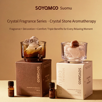 Diffuseur de parfum d'ambiance en pierre de cristal, ensemble de diffuseurs décoratifs en minéraux naturels pour la chambre à coucher