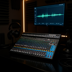 Console de mixage audio numérique 24 canaux 5Core MX 24CH XU avec alimentation fantôme 48V, USB, Bluetooth et effets stéréo - Product Image 2