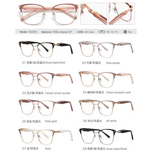 Occhiali MS 82326 di Lusso Senza Tempo con Protezione dalla Luce Blu, Montatura in Metallo Lucido e Aste Geometriche in TR - Product Image 6