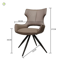 Table et chaise de salle à manger personnalisées, modernes et avancées, avec accoudoirs en cuir, pour la restauration, les cafés et les restaurants