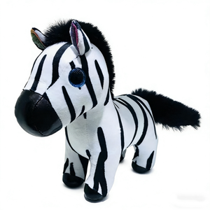 Customized Black and white zebra plush, Cute zebra toy, Big eye zebra plush, Safari animal plush - Product Image 1