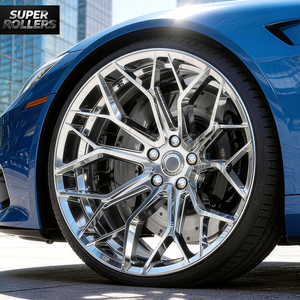Jantes Deep Chrome 21 pouces 11J 5x112 Concaves Légères 12kg Flow Formed Style S101 pour BMW G80 M3 Audi RS5 AMG C63 E63 Personnalisées - Product Image 1