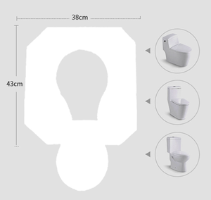 Protège-sièges de toilettes jetables 1 pli en fibre vierge 42x36cm, 2000 feuilles, lot de 25 paquets en carton pour toilettes commerciales - Product Image 5