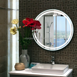 Bán buôn hình tròn thông minh Màn hình cảm ứng gương không khung backlit Led ánh sáng Tường gương - Product Image 5