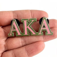 Badges en métal émaillé personnalisables avec logos de lettres grecques pour toutes les fraternités et sororités