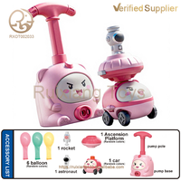 Voiture à pousser pour enfants en forme de cochon de dessin animé, jouet éducatif à inertie, lanceur aérodynamique, véhicule à pompe à air pour enfants, fourni par l'usine