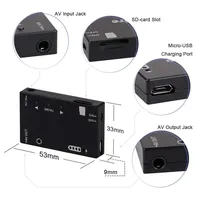 Enregistreur FPV Mini Module DVR FPV en métal commutable NTSC/PAL avec batterie intégrée pour modèles RC et drones de course
