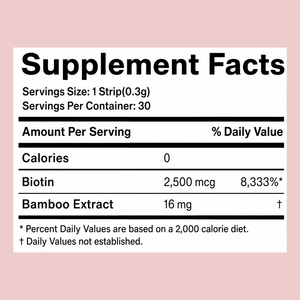 Factory Supply Biotin Oral Strips Enhances Hair Growth Fast-Dissolving Beauty Support Oral <b>Supplements</b> - Product Image 4
