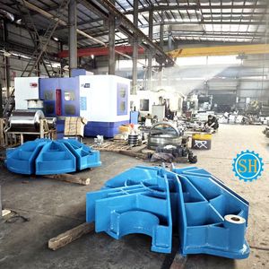 บริการงานหล่อขึ้นรูปเหล็ก Q235 ขนาดใหญ่ ชิ้นส่วนฐานแพ็คเกอร์ เชื่อม งานกลึง - Product Image 3