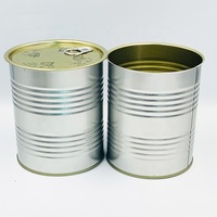 Boîte de conserve ronde vide de qualité alimentaire 400g 500g avec impression personnalisée pour l'emballage de viande en conserve, de poisson, de purée de tomates, de sauce alimentaire