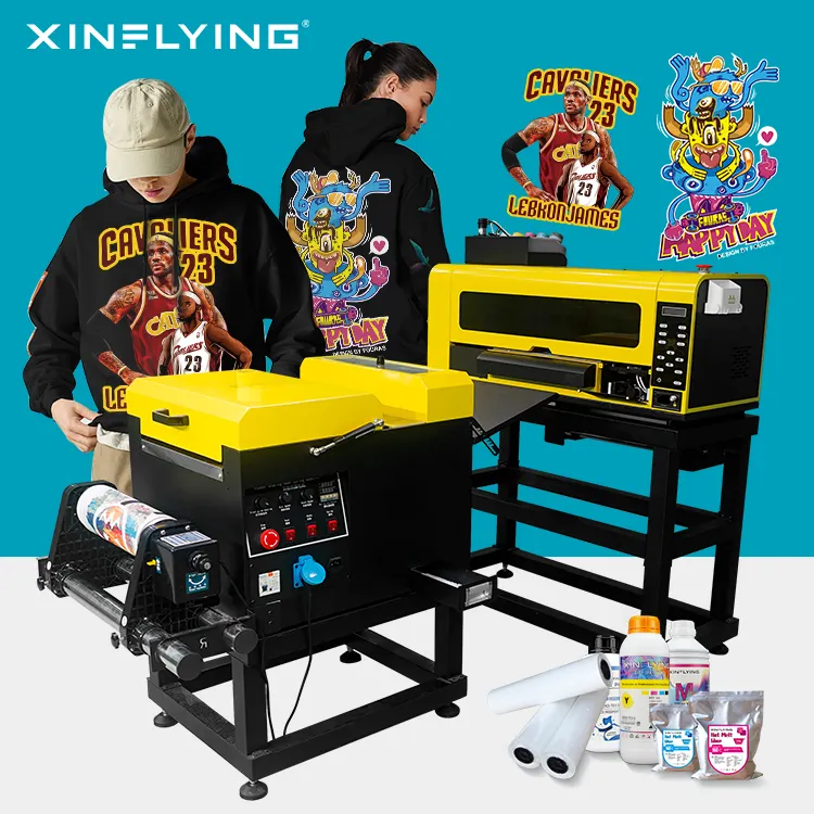 XinFlying XP600デュアルヘッドDTFプリンター印刷機衣類DTF30cmA3ロールツーロールDTFプリンターUSA倉庫在庫