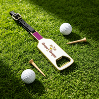 Tag Golf Bag Logam Personalisasi Bentuk Perisai, Tag Golf Bag Kosong Custom Tahun