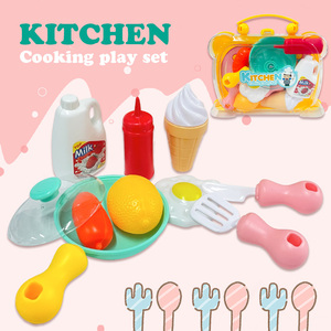 Kids Pretend Cooking <strong>Set</strong> with Electronic Induction Stove Chef <strong>Theme</strong> Plastic <strong>Kitchen</strong> Sink Role Play Toys - Product Image 2