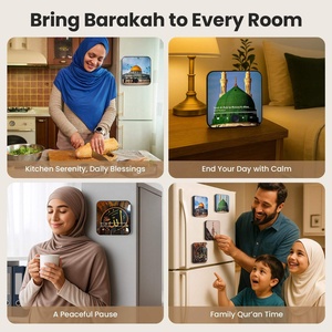 Juego de Imanes Personalizados para Refrigerador de <span class=keywords><strong>Barcelona</strong></span>, Diseños de Cabujón de Cristal, Opciones de Versículos del Corán Árabe, Aptos para Lavavajillas, Decoración para el Hogar, Recuerdo - Product Image 5
