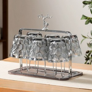 Venta caliente Deer Head-6 Holder Wall Mug Metal Water Cup Coffees Cup Stand Rack Plate Holder - Product Image 3