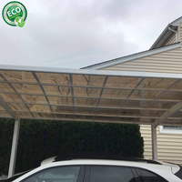 Auvent moderne simple en aluminium résistant au vent pour jardin, terrasse, abri de voiture en polycarbonate pour une seule voiture