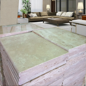 2025 cổ điển màu be ngà ánh sáng travertine gạch đá tự nhiên giảm hồ bơi đối phó bullnose pavers biệt thự sang trọng nơi cư trú khách sạn - Product Image 3