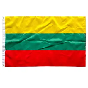 3*5英尺聚酯立陶宛国家国旗横幅