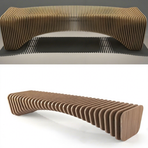 Outdoor Solid Wood Anti-corrosion Wood Slice Seat Customized Shopping Mall Lobby <b>Leisure</b> Chair Special-shaped Art Slice Seat - Product Image 3