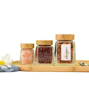 Barattolo di vetro di lusso da 50 <span class=keywords><strong>ml</strong></span> a 750 <span class=keywords><strong>ml</strong></span> per alimenti da <span class=keywords><strong>cucina</strong></span> contenitore per alimenti barattolo di spezie in vetro - Product Image 1