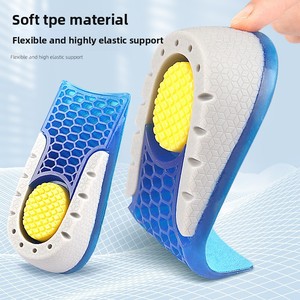 Demi-semelles intérieures en silicone pour hommes, coussin de talon invisible pour l'été confortable, semelles d'augmentation de hauteur de 1/2/3cm - Product Image 3