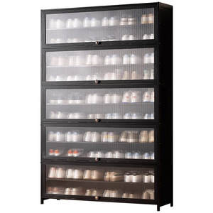 Zapatero de Bambú Simple <span class=keywords><strong>con</strong></span> <span class=keywords><strong>Puerta</strong></span> de Múltiples Niveles <span class=keywords><strong>para</strong></span> la Entrada del Hogar - Product Image 5