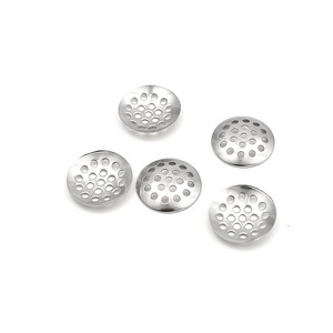 Stainless Steel <b>Round</b> Four Prong Earring <b>Posts</b> With Mesh Cover For Earring Making 10mm Diameter Jewelry Findings Components - Product Image 3