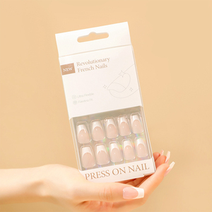 <span class=keywords><strong>Uñas</strong></span> Postizas Acrílicas Minimalistas Francesas al por Mayor, 30 Piezas, <span class=keywords><strong>Uñas</strong></span> Postizas de Alta Calidad para Salón de Arte de <span class=keywords><strong>Uñas</strong></span>, Personalizables para Dedos - Product Image 3