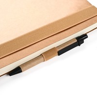 Carnet de notes en kraft écologique à reliure filée, avec élastique et porte-stylo, personnalisable pour la planification d'affaires et les voyages – Meilleures ventes