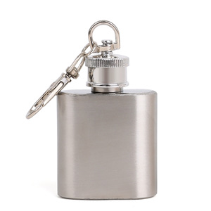Stainless Steel Flask 1 Oz Portable Keychain Mini Flask For Spirits Men Gift - Product Image 3