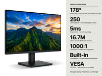 1080P IPS Computer Monitor 24 27 Inch with VGA HDMI Interface VESA Wall Mount Support Business Office Student Desktop Monitor