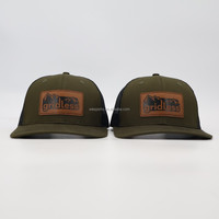 Gorra Trucker de Malla de 6 Paneles Richardson 112 con Logotipo Personalizado OEM, Parche de Cuero Bordado, Gorras de Camuflaje para Caza, para Hombres, Deportes al Aire Libre