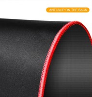 Tapis de souris rectangulaire en caoutchouc grand format transfrontalier 300x800mm, bord renforcé, pour gaming, esports, bureau, ordinateur de bureau, tout noir