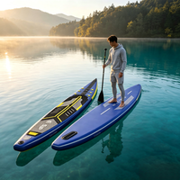 Planche de SUP gonflable portable et légère en matériau Drop Stitch, construction EVA/PVC, système à 3 ailerons - JADE pour le modèle 175 pour le lac