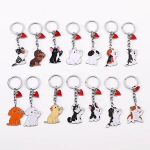 Porte-clés en métal promotionnels en gros, personnalisés avec impression émaillée, cadeau souvenir pour propriétaires d'animaux, avec motifs <span class=keywords><strong>Corgi</strong></span>, Caniche, <span class=keywords><strong>Berger</strong></span> <span class=keywords><strong>de</strong></span> Chine - Product Image 4