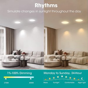 12W SMD2835 RGBCW Smart WiFi in alluminio <span class=keywords><strong>LED</strong></span> da 6 pollici Super sottile e moderno pannello Downlight voce/telefono camera da letto - Product Image 4