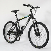Vélo de montagne à cadre en acier de 26/29 pouces, 21 vitesses, frein à disque, VTT pour adultes, prix abordable, vente en gros d'usine