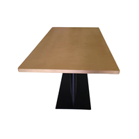 Petite table basse en bois au design moderne Base en métal pour la salle à manger Mobilier commercial d'intérieur à prix économique pour les restaurants