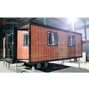 Fabricant de petites maisons modulaires préfabriquées sur roues, <span class=keywords><strong>remorque</strong></span> avec escalier, expédier aux États-Unis - Product Image 5