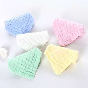 Toalla de Gasa de Algodón para Bebé Qidou, 30x30cm, Seis Capas, Color Sólido, Paño para Lavar la Cara, Toalla Cuadrada, Babero - Product Image 4