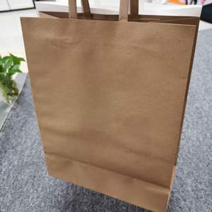 <span class=keywords><strong>Sac</strong></span> en <span class=keywords><strong>papier</strong></span> Kraft blanc avec Logo personnalisé, 50 unités, Shopping artisanal bon marché - Product Image 3