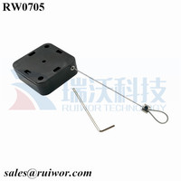 Ruiwb — écarteur de câble Anti-vol carré RW0705, avec boucle ajustable, à bout de boucle Lasso, verrouillage métallique et clé Allen