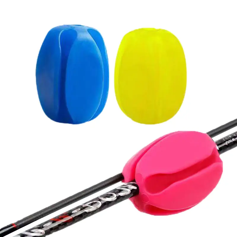 Silicone Fishing Rod Accessories Rubber Fishing Pole Clip Multi-Function Reusable Wear Resistant Fixing Pole Wrap