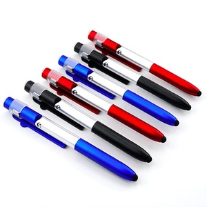 Plastik çok fonksiyonlu Stylus tükenmez kalem el feneri ile cep telefonu tutucu kalem promosyon hediyeler <span class=keywords><strong>1000</strong></span> - Product Image 4