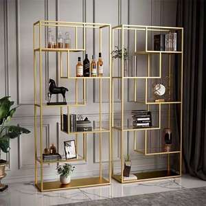 <span class=keywords><strong>VASAGLE</strong></span> Étagère de rangement en verre doré de 80 cm, support pour plantes, bibliothèque haute à 6 niveaux, bibliothèque autoportante pour la maison et le bureau - Product Image 5