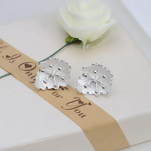 Pendientes de Plata de Ley S925 Estilo Europeo Americano, Simples y Modernos, Accesorios DIY Inspirados en Song Hye Kyo para Mujer, Versátiles - Product Image 2
