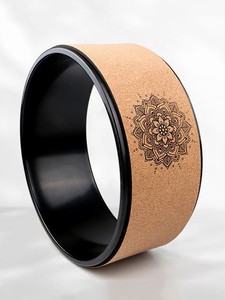 OEM Natural Cork + ABS <b>Plastic</b> Custom Design Yoga <b>Wheel</b> - Product Image 1
