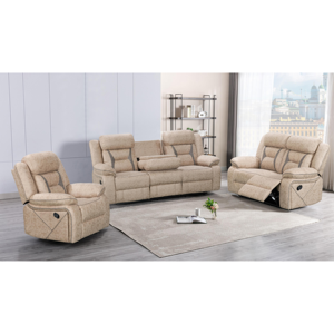 Conjunto de Sofá Seccional Reclinable Manual Moderno con Mesa Abatible y Soporte Lumbar Ergonómico para Relajación en la Sala de Estar - Product Image 5